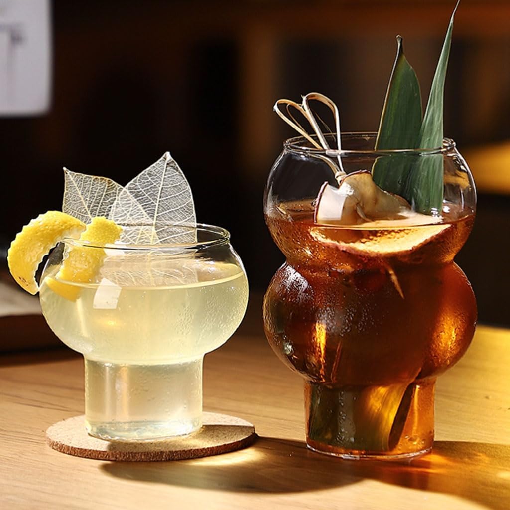 Gourd Shaped High Borosilicate Glass Cup Pakistan – Heat Resistant Transparent Drinkware for Coffee, Milk Tea, Juices, Cocktails & Desserts