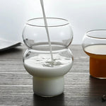 Gourd Shaped High Borosilicate Glass Cup Pakistan – Heat Resistant Transparent Drinkware for Coffee, Milk Tea, Juices, Cocktails & Desserts