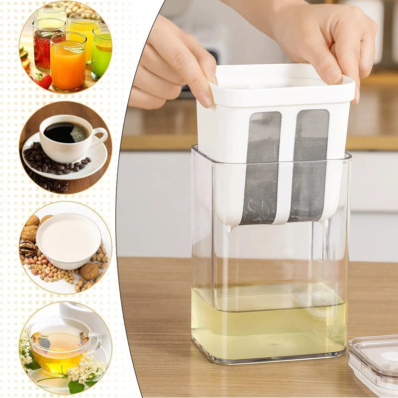 Greek yogurt maker with fine mesh strainer and collection container for filtering yogurt and separating liquid whey