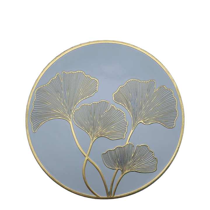 Round Gold Ginkgo Leaf Table Mats