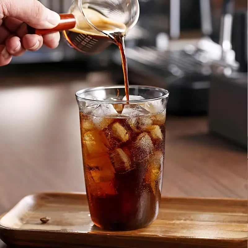 High Borosilicate Glass Cup – 400ml Transparent Coffee & Milk Mug