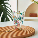 High borosilicate double-layer glass cup with dried flowers 350 ml – Home Hatch Pakistan