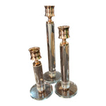 نورڈک اسٹائل میٹل اور گلاس کینڈل اسٹینڈ | پھولوں کا گلدستہ | گهر کی آرائش