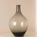 Smoky Gray Glass Vase | Modern Minimalist Glass Vase | Home Decor