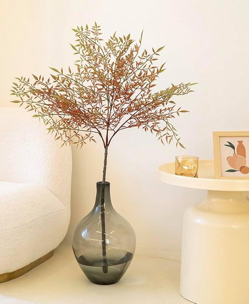 Smoky Gray Glass Vase | Modern Minimalist Glass Vase | Home Decor