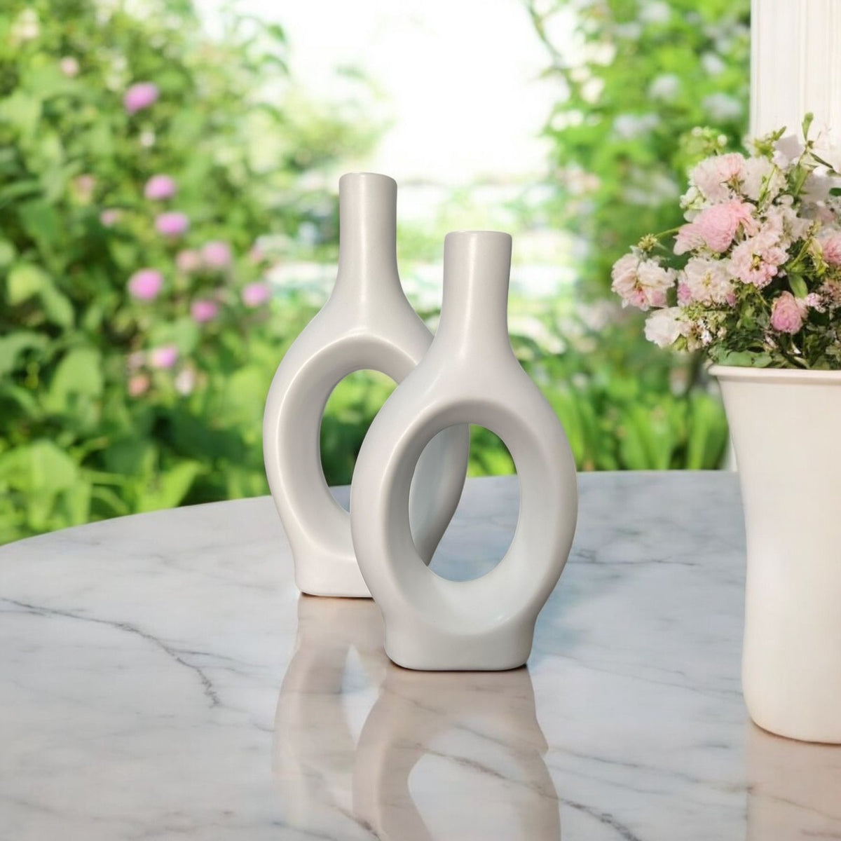 Modern Nordic Ceramic Loop Vase | Elegant Minimalist Decor | Pots & Vases