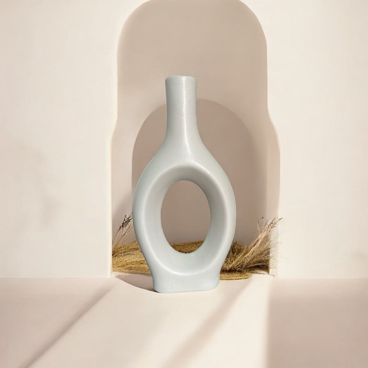Modern Nordic Ceramic Loop Vase | Elegant Minimalist Decor | Pots & Vases