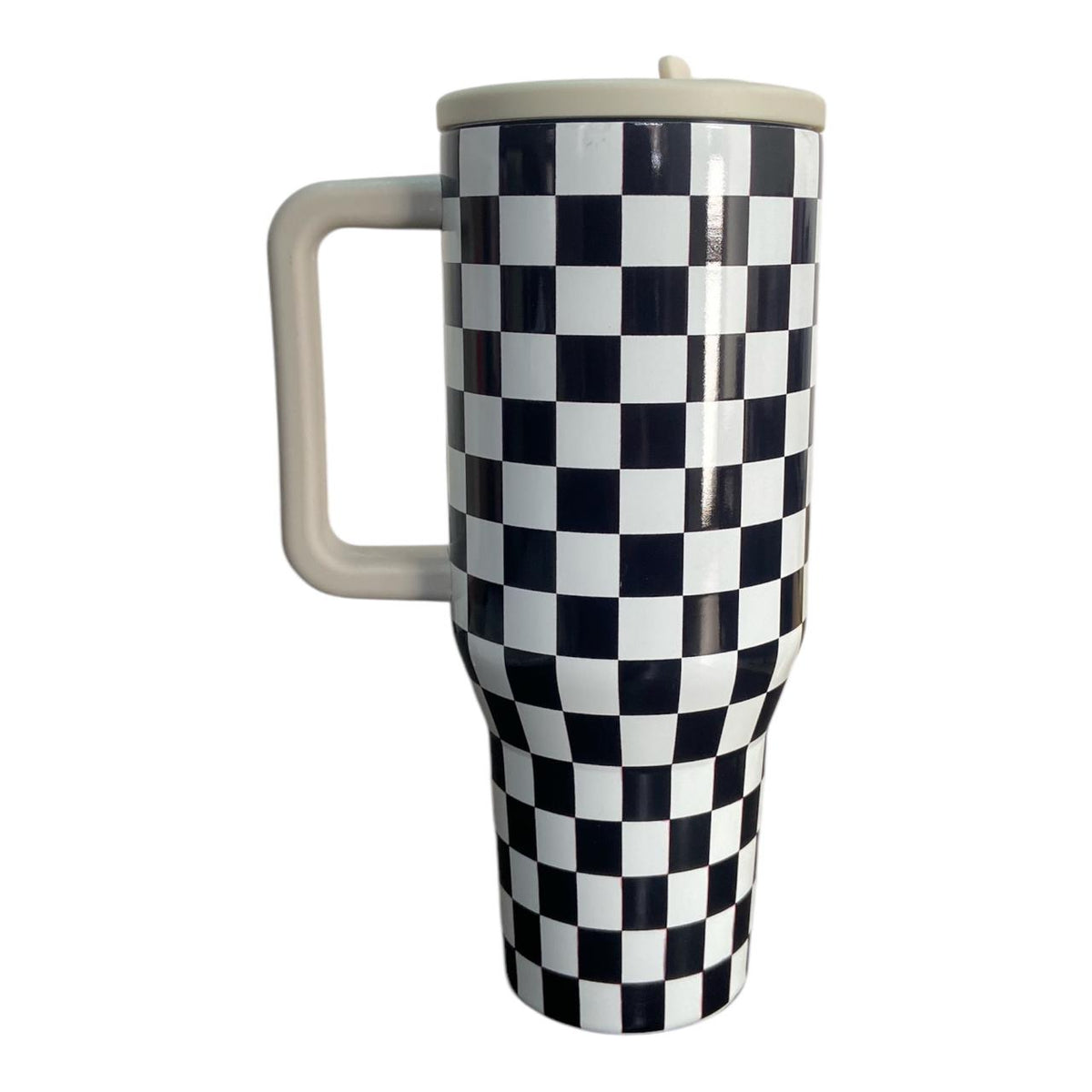 HydroJug Traveler 32oz - Black & White Checkered | Insulated Stainless Steel Tumbler
