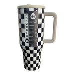 HydroJug Traveler 32oz - Black & White Checkered | Insulated Stainless Steel Tumbler