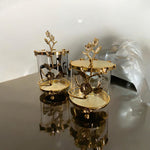 گولڈن فلاور کینڈل ہولڈر اسٹینڈ | گهر کی آرائش