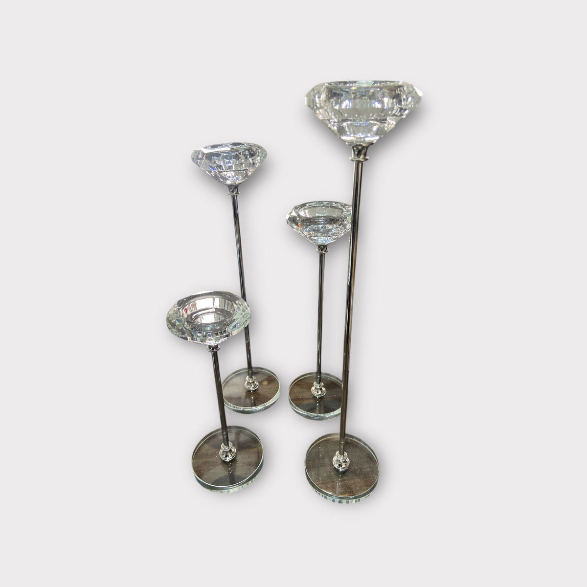 نورڈک اسٹائل میٹل اور گلاس کینڈل اسٹینڈ | پھولوں کا گلدستہ | گهر کی آرائش