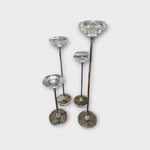 نورڈک اسٹائل میٹل اور گلاس کینڈل اسٹینڈ | پھولوں کا گلدستہ | گهر کی آرائش