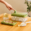 Ice Cube Storage Box with Single Ice Cube Tray & Scoop | Multipurpose Ice Maker Container with Lid