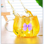 Japanese Style Pumpkin Shaped Bowknot Glass Coffee Mug