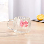 Japanese Style Pumpkin Shaped Bowknot Glass Coffee Mug