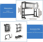 Stainless Steel Over The Sink Dish Drying Rack With Utensil Holder - Home Hatch