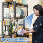 Stainless Steel Over The Sink Dish Drying Rack With Utensil Holder - Home Hatch