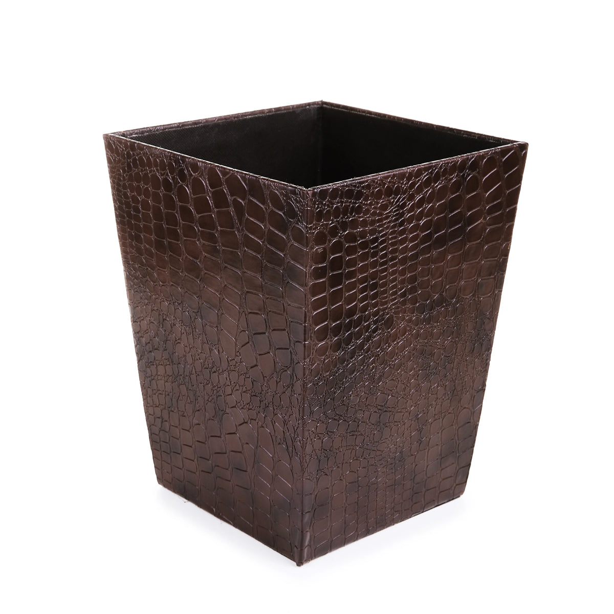 Leatherette Crocodile Pattern Dust Bin