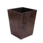 Leatherette Crocodile Pattern Dust Bin