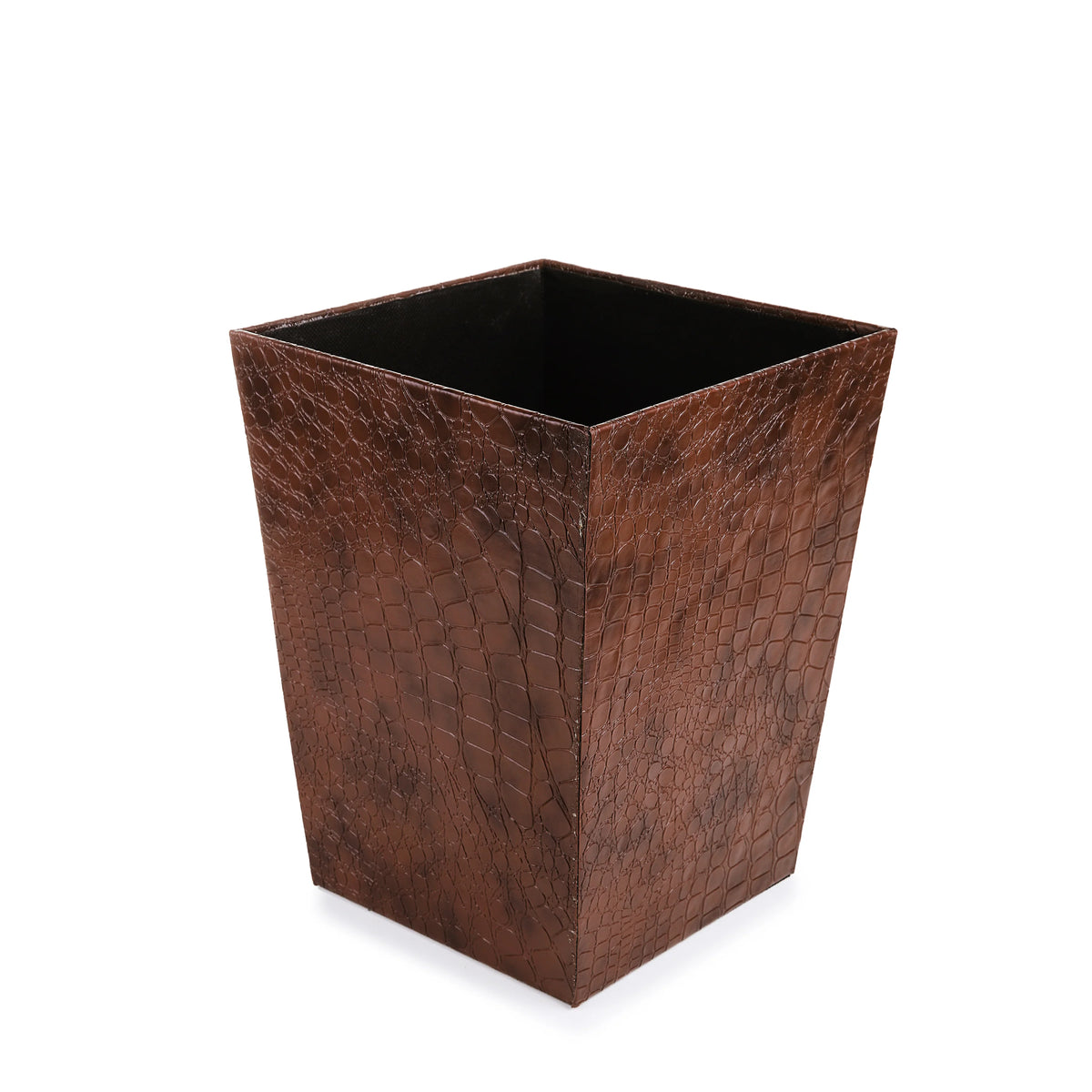Leatherette Crocodile Pattern Dust Bin