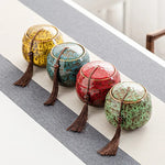 Chinese Style Luxury Ceramic Candle with Tassel Lid