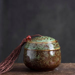Chinese Style Luxury Ceramic Candle with Tassel Lid