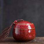Chinese Style Luxury Ceramic Candle with Tassel Lid