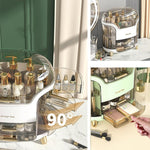 Luxury Makeup Organizer Box with Drawers & Dustproof Dome Cover – Cosmetic Storage Case