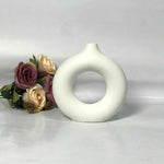 Matte Finish Donut Ceramic Vase | Pots & Vases | Home Décor