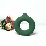 Matte Finish Donut Ceramic Vase | Pots & Vases | Home Décor
