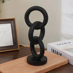 Modern Minimalist Circle Chain Sculpture – Contemporary Geometric Centrepiece for Home and Office Décor in Pakistan