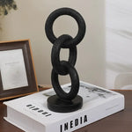 Modern Minimalist Circle Chain Sculpture – Contemporary Geometric Centrepiece for Home and Office Décor in Pakistan