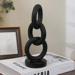 Modern Minimalist Circle Chain Sculpture – Contemporary Geometric Centrepiece for Home and Office Décor in Pakistan