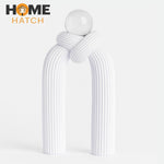 Modern Nordic Knot Sculpture with Glass Orb | Home Décor