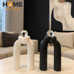 Modern Nordic Knot Sculpture with Glass Orb | Home Décor