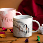 Mr & Mrs Couple Mugs | Marble Pattern Couple Mugs - Home Hatch
