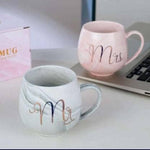 Mr & Mrs Mug| Marble Pattern Mug