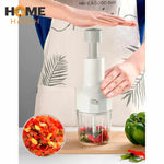Multi-Function Hand-Press Manual Food Chopper – Vegetable, Onion & Salad Slicer Kitchen Tool