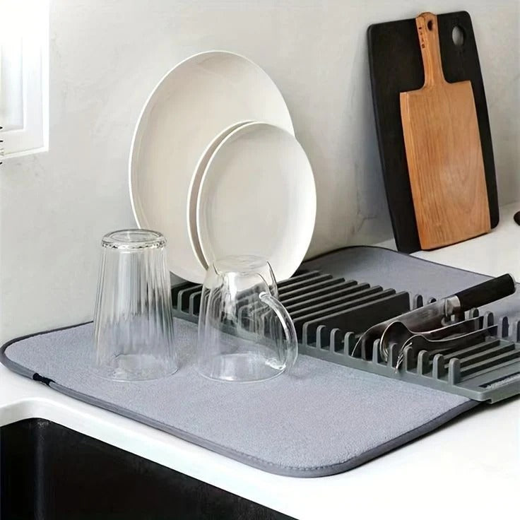 Quick dry kitchen sink mat – multifunctional drain pad for counter space