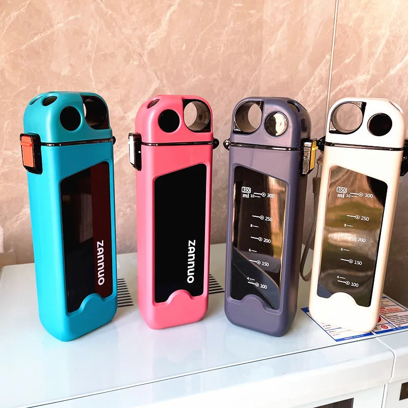 350ml Water Bottle With Pop Up Straw & Lock