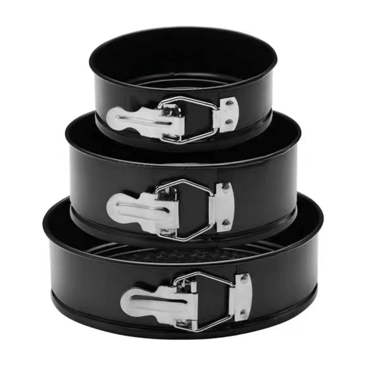 Non-Stick Stainless Steel Baking Pan – Round Shape | Set of 3