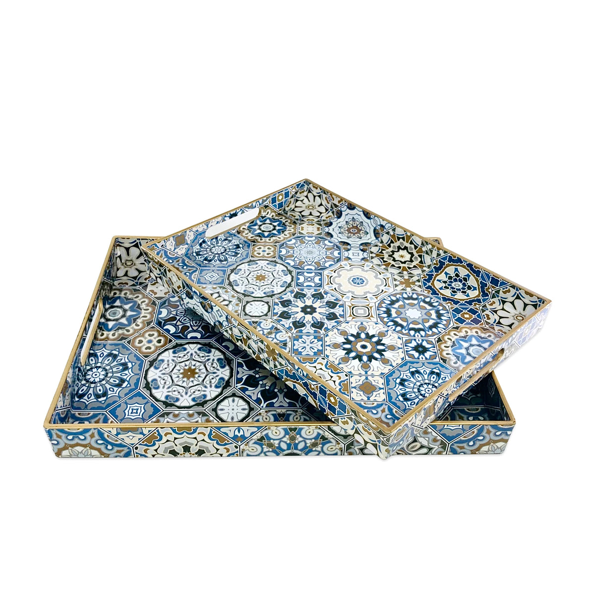 Oblong Abstract Pattern Design Serving Tray | Décor Tray - Homehatchpk.com