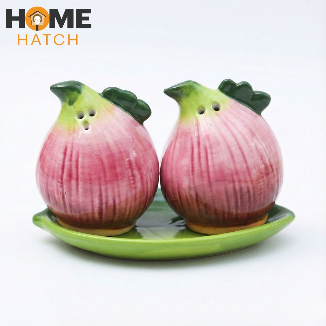 Green Onion Salt and Pepper Shaker Set