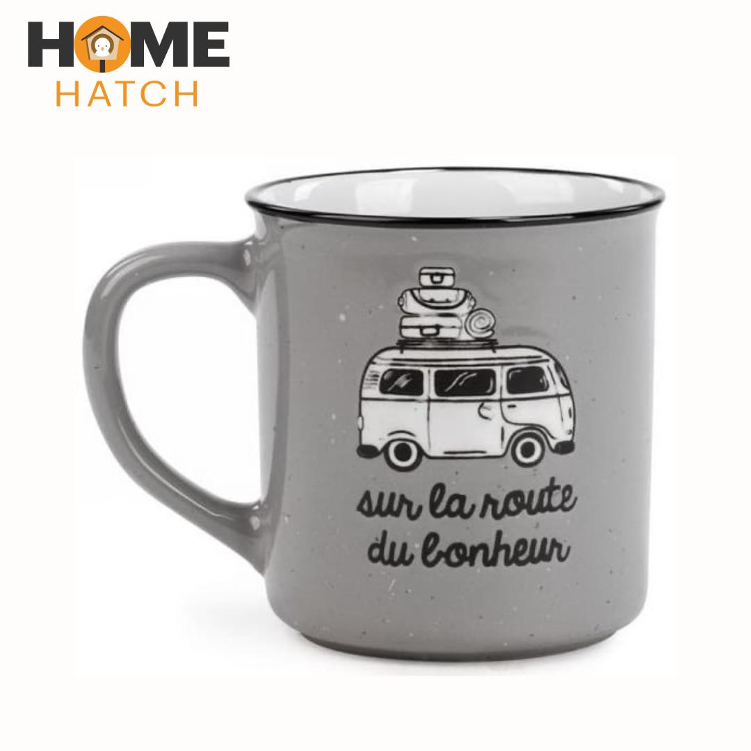 On the Road to Happiness Ceramic Coffee Mug Pakistan – Travel Quote Mug for Coffee Lovers & Gift Enthusiasts