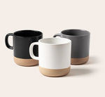 Ceramic Coffee Mug with Unglazed Bottom