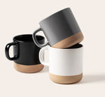 Ceramic Coffee Mug with Unglazed Bottom