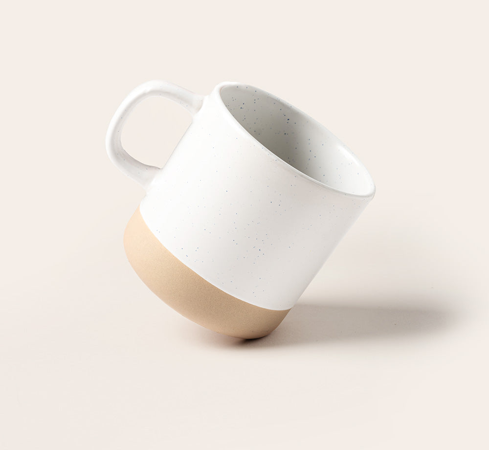 Ceramic Coffee Mug with Unglazed Bottom