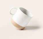 Ceramic Coffee Mug with Unglazed Bottom