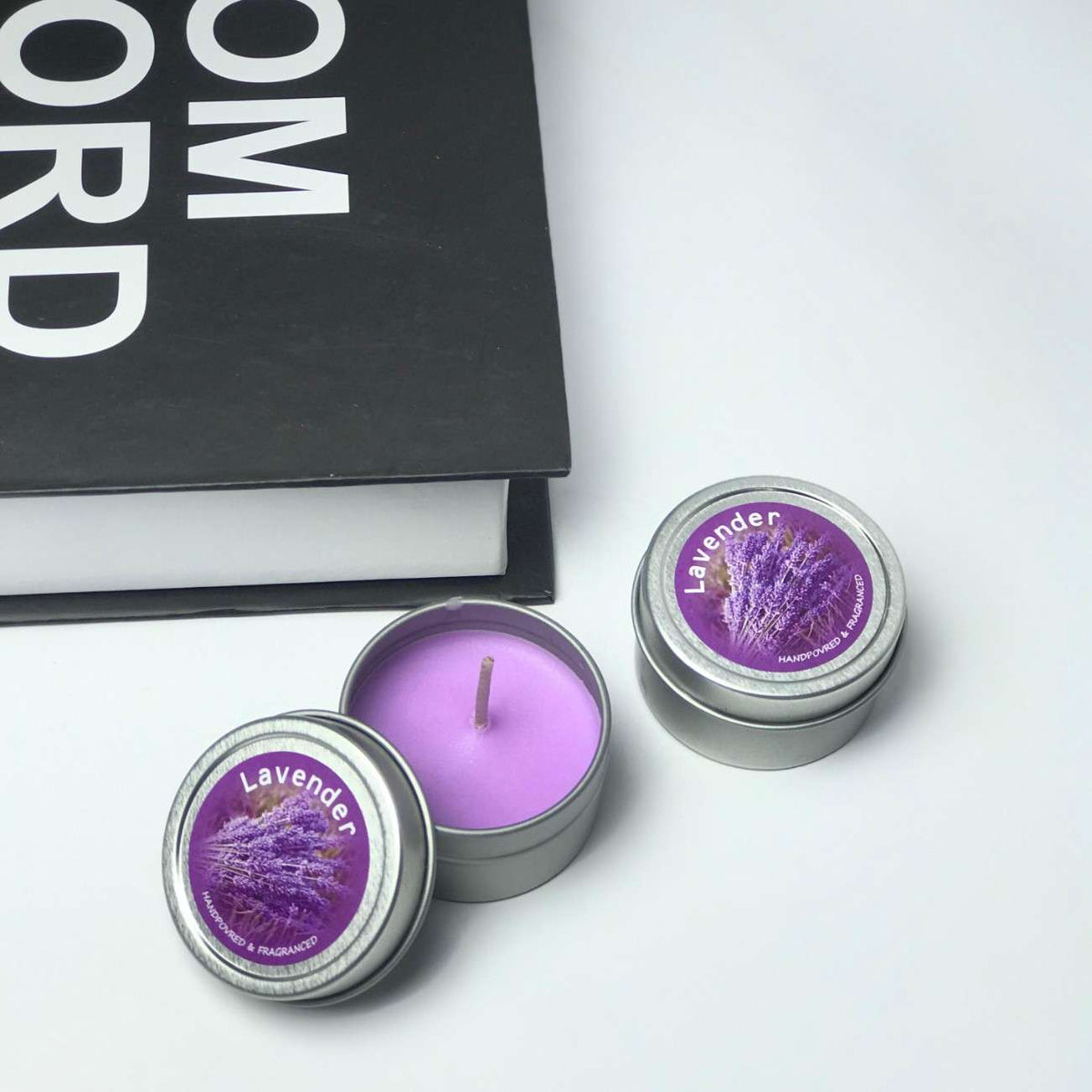 Pair of Aroma Bliss Tin Candles