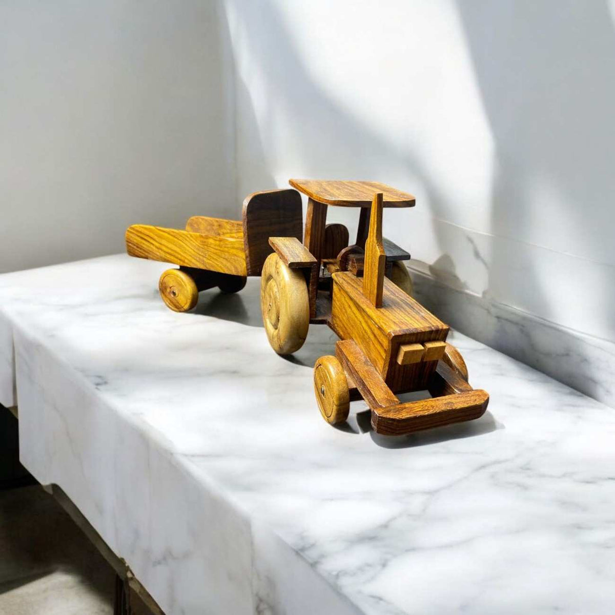 Pakistani Vintage Wooden Handicraft Tractor Trolley